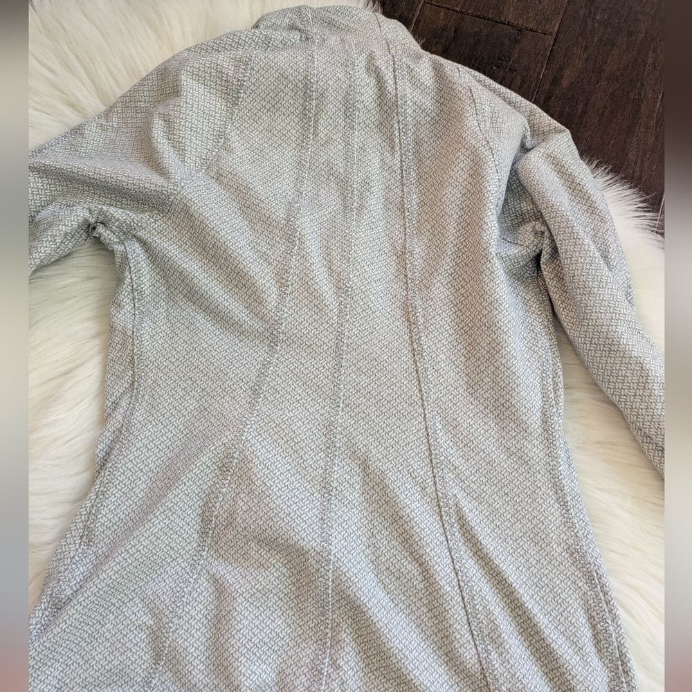 Athleta Criss Cross Hope Fitted Full Zip Up Gray Double Herringbone Jacket Sz XS - Picture 7 of 8